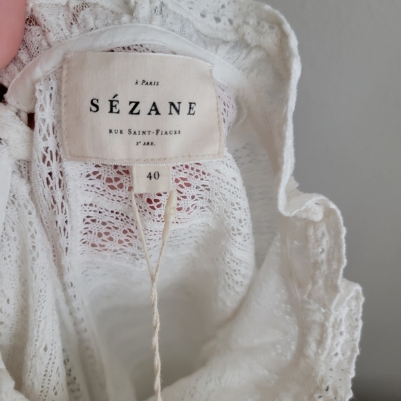 Sezane Sophia Dress in Ecru size 40 NWT - Picture 7 of 10
